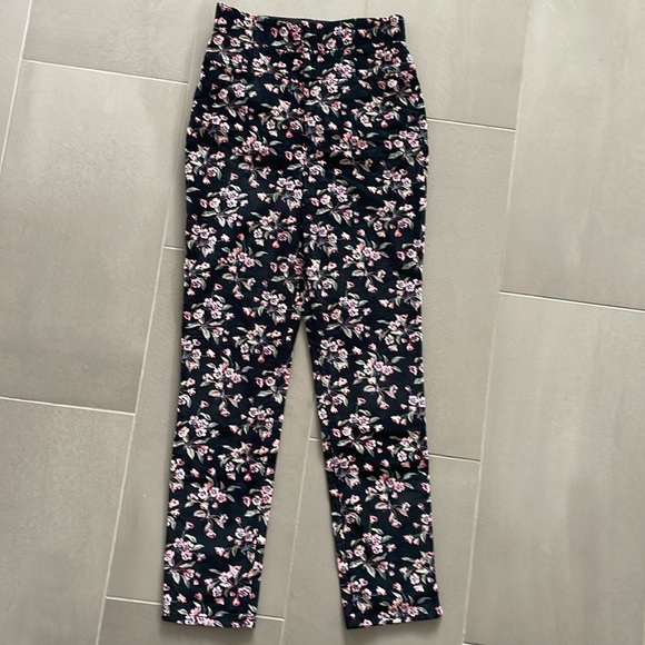 REBECCA TAYLOR TILDA  black floral velvet pants - Picture 4 of 17